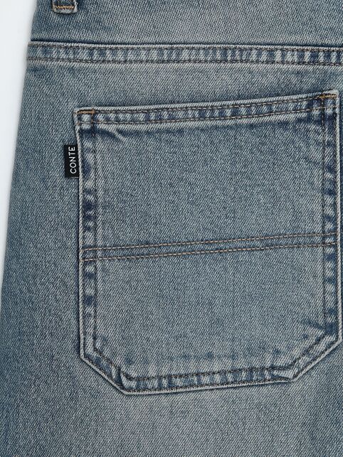 Джинсы wide leg винтажной варки с необработанным краем CON-845 - купить в интернет-магазине Conte