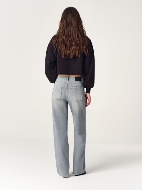 Джинсы straight дымчато-серого цвета CON-875 - купить в интернет-магазине Conte