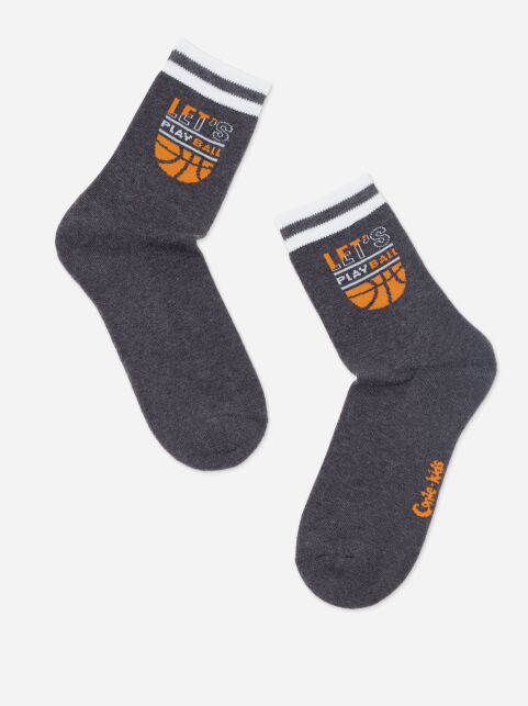 Хлопковые темно-серые носки SOF-TIKI с махровой стопой - купить в интернет-магазине Conte