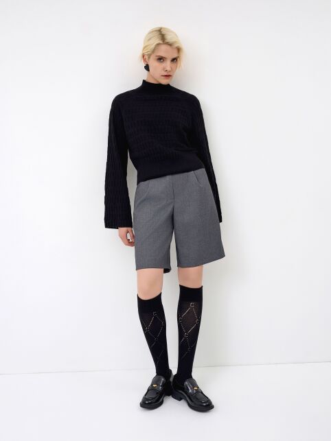 Джемпер с рукавами-регланами из пряжи с хлопком и модалом LDK 24107 - купить в интернет-магазине Conte