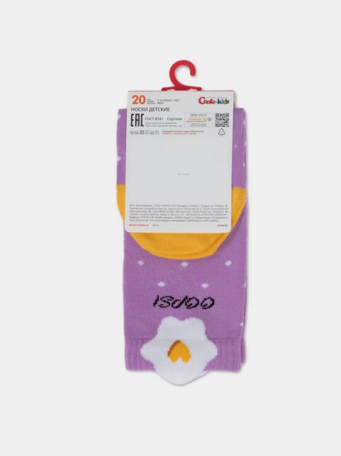 Носки из хлопка с декоративным 3D-пикотом “Oops” - купить в интернет-магазине Conte