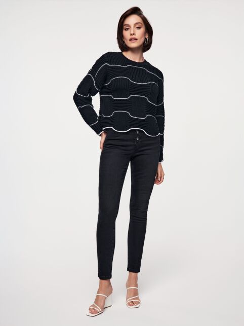 Джинсы skinny на пуговицах CON-609 Джинсы skinny на пуговицах CON-609 - купить в интернет-магазине Conte