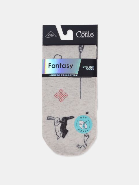 Носки из смесовой пряжи с хлопком и льном «Шчасце» - купить в интернет-магазине Conte