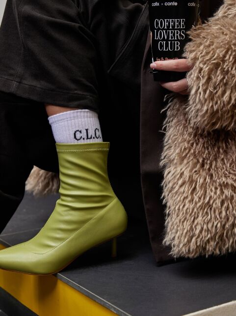 Удлиненные носки из хлопка в рубчик с аббревиатурой С.L.C. - купить в интернет-магазине Conte