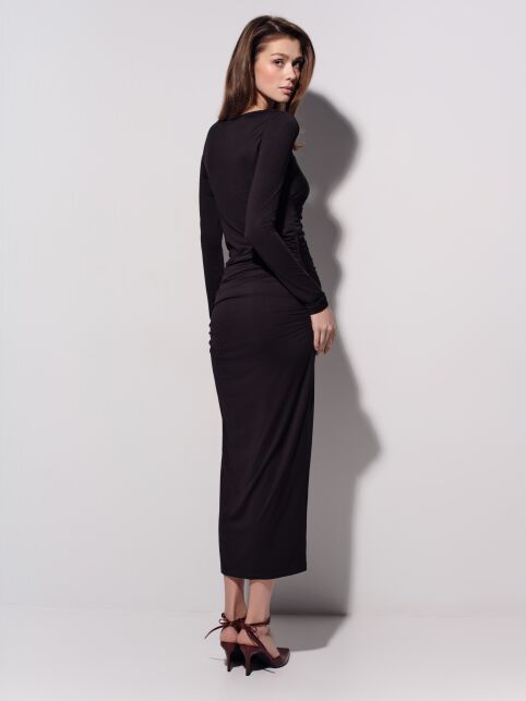 Платье-maxi с ассиметричным вырезом и сборкой LPL 3410 - купить в интернет-магазине Conte