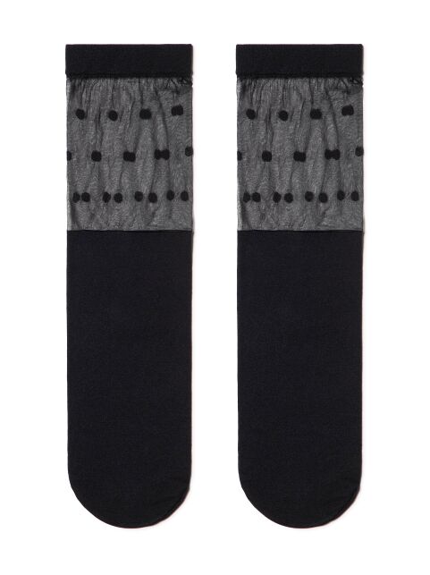 Удлиненные носки с прозрачным верхом FANTASY в горошек - купить в интернет-магазине Conte