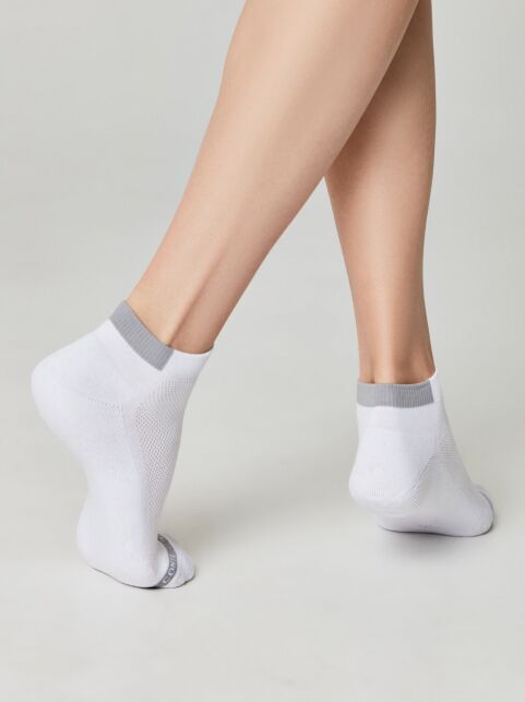 Короткие носки из хлопка с рисунком "сетка" и махровой стопой - купить в интернет-магазине Conte