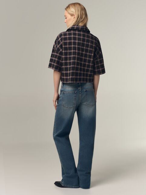 Укороченная рубашка в клетку LRU 3320 - купить в интернет-магазине Conte