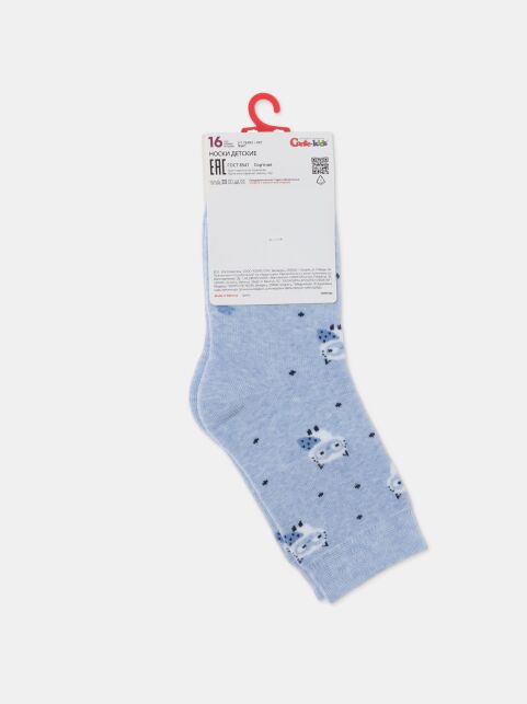 Махровые голубые носки SOF-TIKI с рисунком «котята» - купить в интернет-магазине Conte