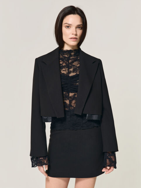 Укороченный жакет из костюмной ткани LJ 3391 - купить в интернет-магазине Conte