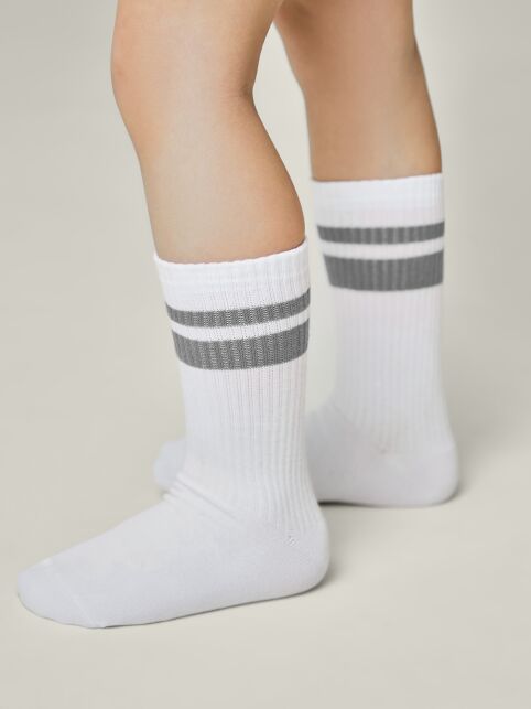 Удлиненные носки с двойной контрастной линией на резинке - купить в интернет-магазине Conte