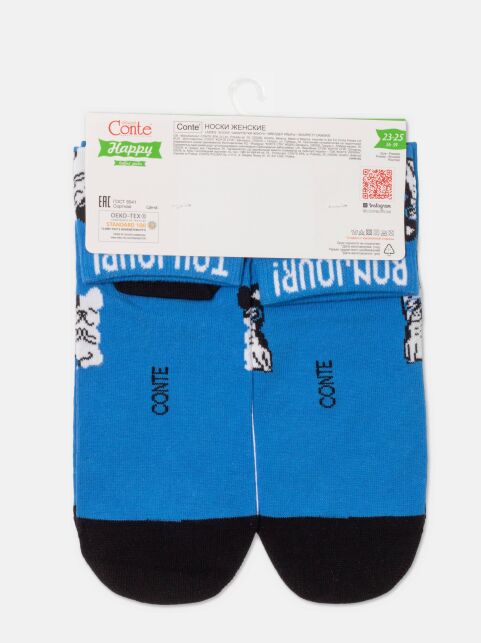 Хлопковые носки с рисунком «French bulldog» - купить в интернет-магазине Conte
