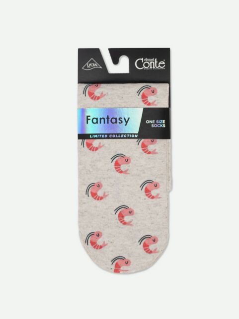 Носки с принтом из смесовой пряжи с хлопком и льном «Sea» - купить в интернет-магазине Conte