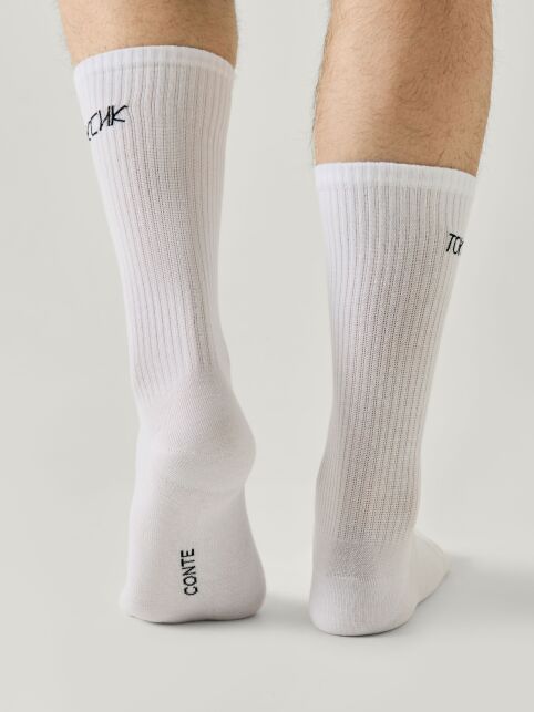 Удлиненные мужские носки в рубчик с вышивкой «Токсик» - купить в интернет-магазине Conte