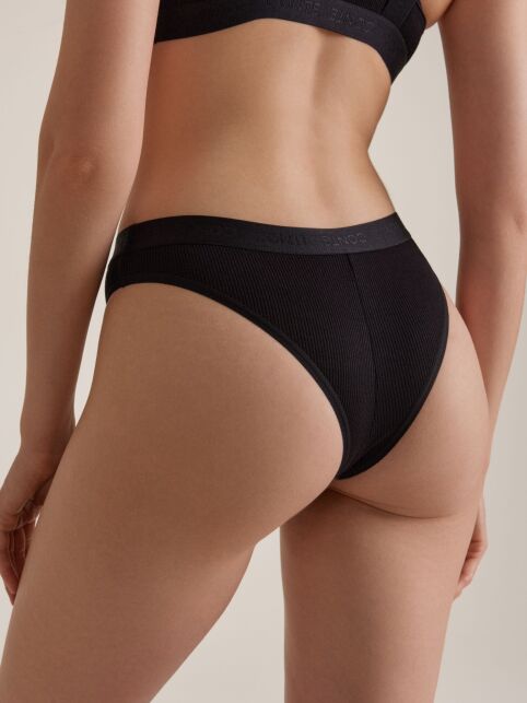 Трусы бразилиано в рубчик со средней линией талии ACTIVE SHAPE LBR 3190 - купить в интернет-магазине Conte