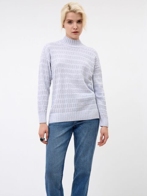 Джемпер свободного силуэта из хлопка и модала LDK 24105 - купить в интернет-магазине Conte