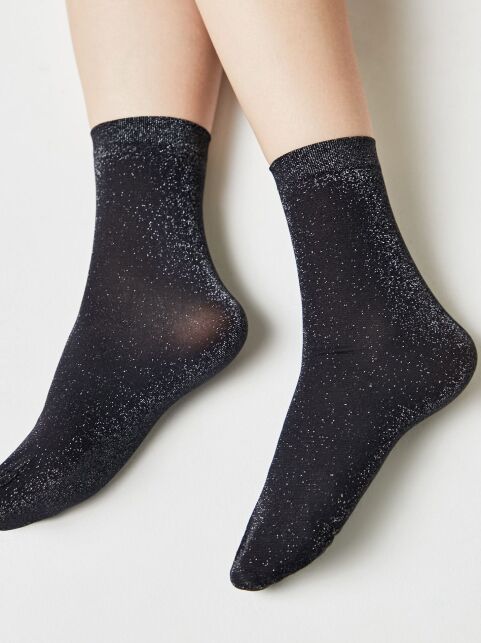 Сияющие носки цвета grafit с люрексом - купить в интернет-магазине Conte