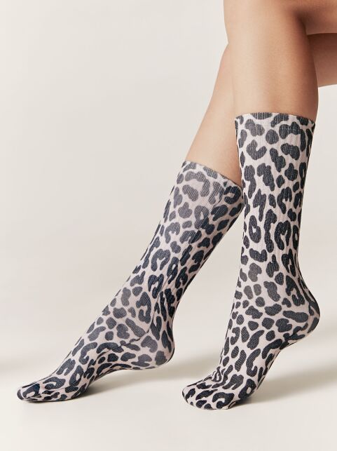Удлиненные носки из лимитированной коллекции с анималистичным принтом, модель 622 - купить в интернет-магазине Conte