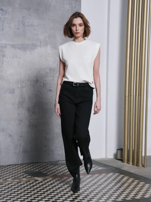 Джинсы straight с необработанным краем CON-621 - купить в интернет-магазине Conte