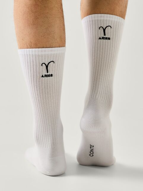 Удлинённые хлопковые носки с вышивкой «Овен» - купить в интернет-магазине Conte