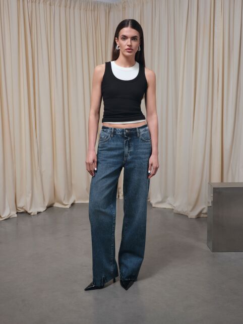 Джинсы relaxed из eco-friendly денима с уникальной варкой по низу CON-842 - купить в интернет-магазине Conte