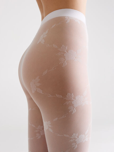 Колготки с цветочным рисунком FLORES - купить в интернет-магазине Conte