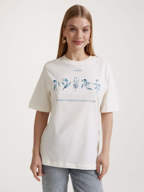 Футболка из хлопка с рисунком «Fiori» LD 3036 - купить в интернет-магазине Conte