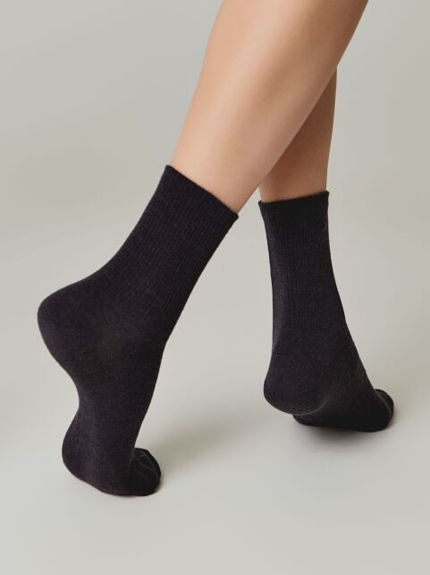 Теплые носки с шерстью в мелкий рубчик COMFORT - купить в интернет-магазине Conte