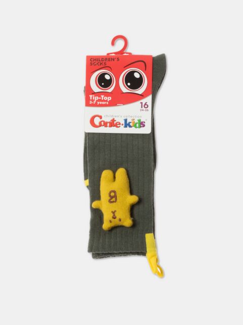 Удлиненные носки в рубчик с декоративной игрушкой «Вear» - купить в интернет-магазине Conte