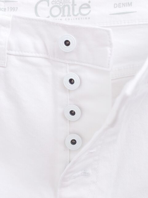Белые джинсы slim fit с застежкой на пуговицы CON-647 - купить в интернет-магазине Conte