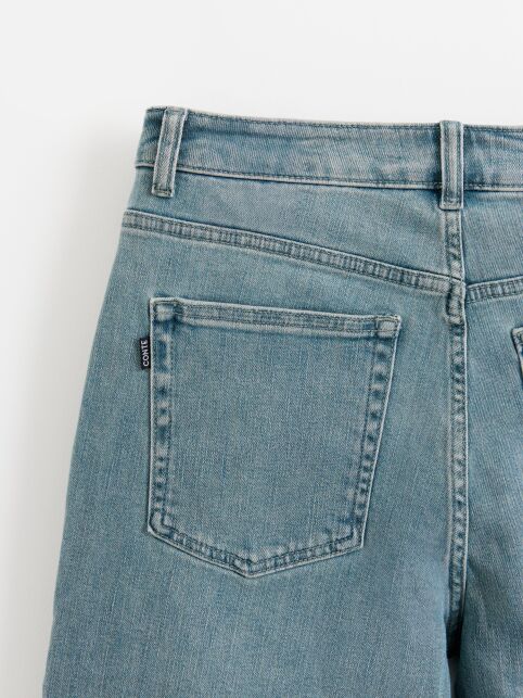 Синие джинсы straight ULTRA-LONG с эффектом зелёного тинта CON-830 - купить в интернет-магазине Conte