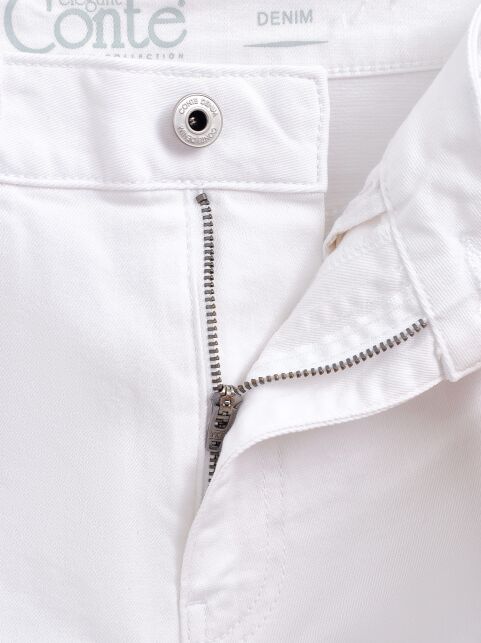 Классические белые джинсы прямого кроя CON-613 - купить в интернет-магазине Conte