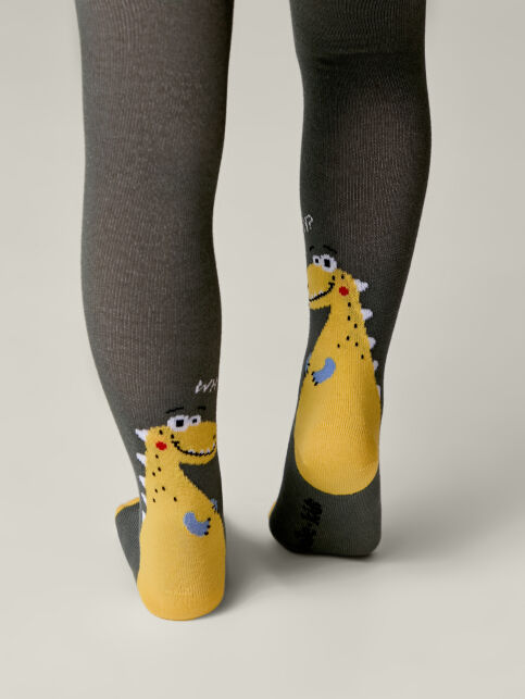 Хлопковые колготки с рисунком «Динозавры» - купить в интернет-магазине Conte