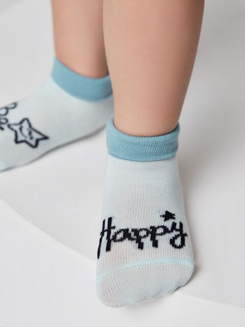 Хлопковые носки с рисунками «Bee happy» - купить в интернет-магазине Conte