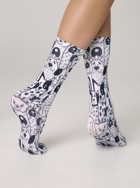 Удлиненные носки с хлопком «Dogs» - купить в интернет-магазине Conte