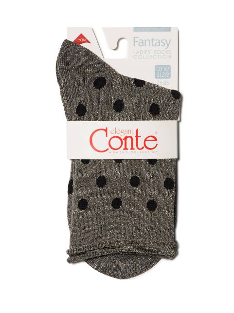 Удлиненные носки FANTASY в горошек с люрексом - купить в интернет-магазине Conte