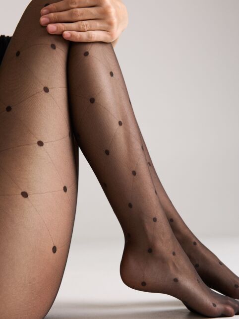 Колготки с геометрическим рисунком в горошек AURA - купить в интернет-магазине Conte