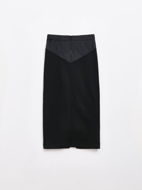 Юбка из футера на флисе с кокеткой на молнии LU 2845 - купить в интернет-магазине Conte