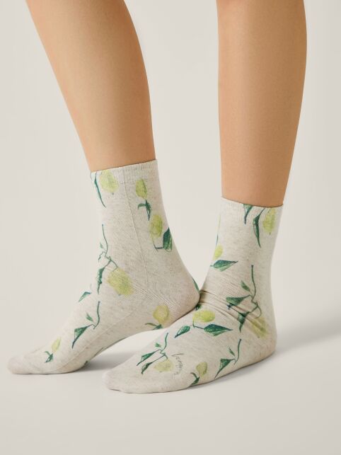Носки из смесовой пряжи с хлопком и льном «Lemon» - купить в интернет-магазине Conte