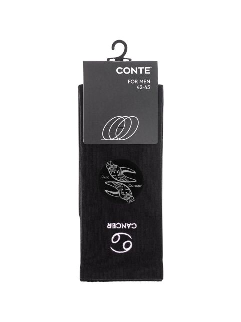 Удлинённые хлопковые носки с вышивкой «Рак» - купить в интернет-магазине Conte