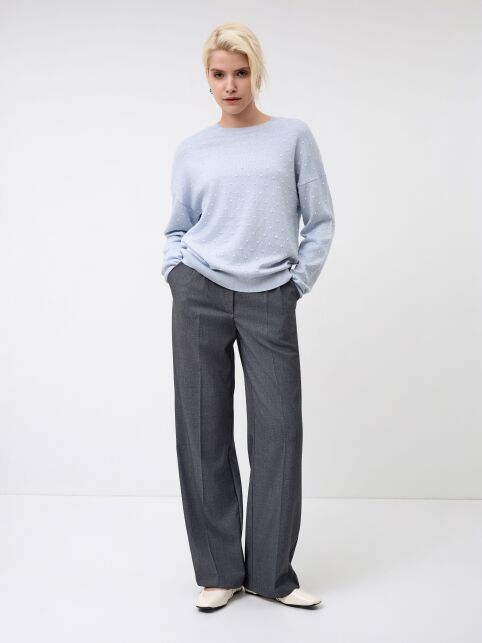 Джемпер с рисунком «в точки» из пряжи с хлопком и модалом LDK 24110 - купить в интернет-магазине Conte