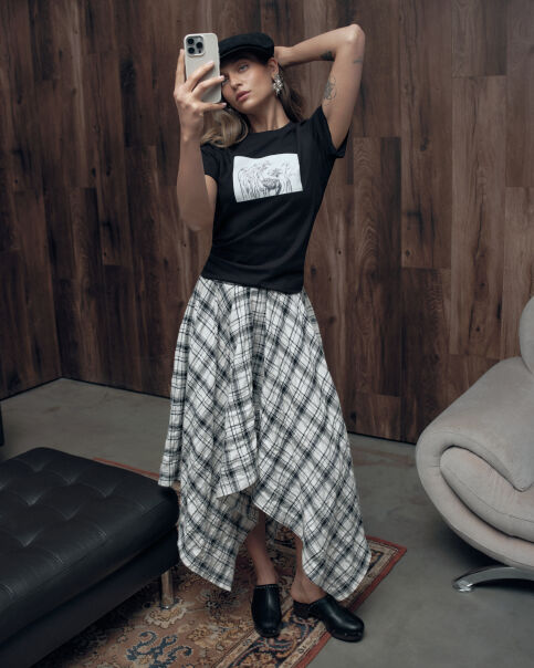 Футболка из хлопка Floriography с графикой «Эустома» LD 3470 - купить в интернет-магазине Conte