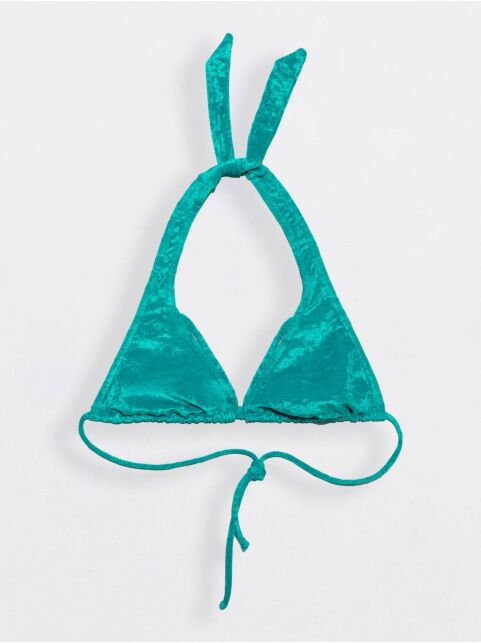 Лиф-халтер женский с мягкими треугольными чашками ROXY VELVET бирюзовый - купить в интернет-магазине Conte