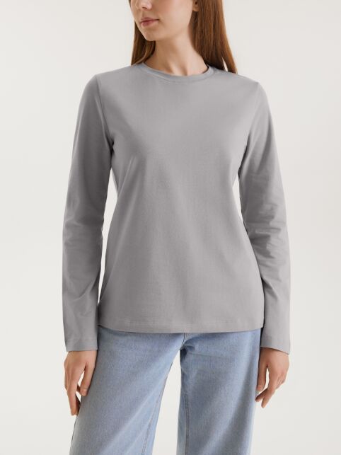Лонгслив из хлопка с прямого кроя BASIC COLLECTION - купить в интернет-магазине Conte