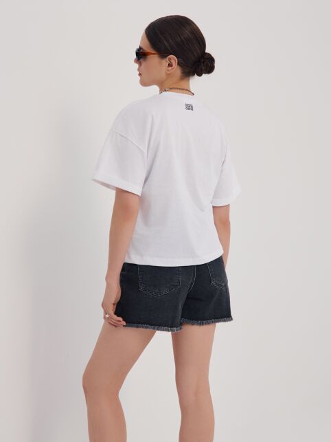 Футболка из хлопка с манжетами по рукавам и рисунком «Still life» LD 2680 - купить в интернет-магазине Conte