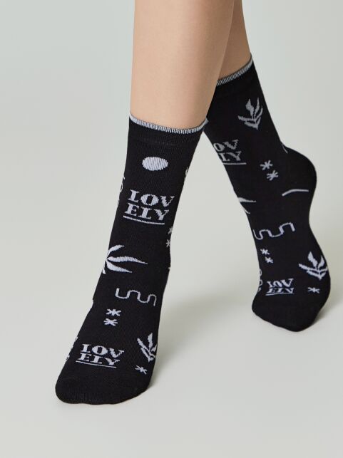 Махровые носки из хлопка с рисунком «lovely» COMFORT - купить в интернет-магазине Conte