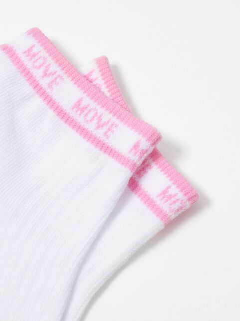 Короткие бело-розовые спортивные носки ACTIVE lycra®, модель 580 - купить в интернет-магазине Conte