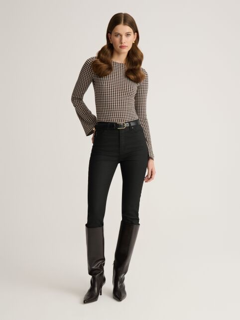 Боди в гусиную лапку с расклешенными рукавами LBD 3145 - купить в интернет-магазине Conte