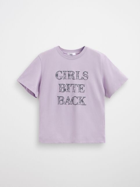 Футболка из хлопка с рисунком «Girls bite back» LD 3029 - купить в интернет-магазине Conte