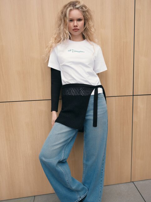 Футболка из хлопка с рисунком «Work» LD 3029 - купить в интернет-магазине Conte